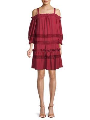 Bcbgmaxazria Cold-shoulder Shift Dress