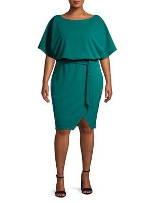 Quiz Curve Plus Boatneck Blouson Dress