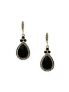 Givenchy Goldtone & Crystal Pave Pear Drop Earrings