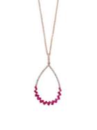 Effy Amore 14k Rose Gold & Diamond Pendant Necklace