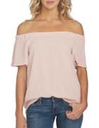 1 State Off-the- Shoulder Flounce Sleeve Blouse