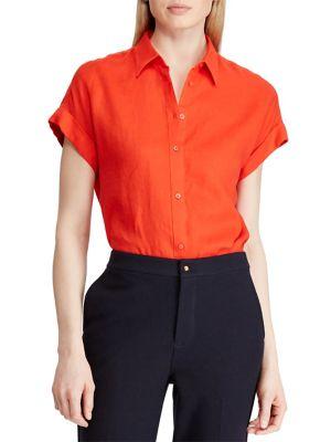 Lauren Ralph Lauren Linen Dolman-sleeve Shirt
