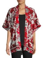 B Collection By Bobeau Irina Floral Printed Cardigan