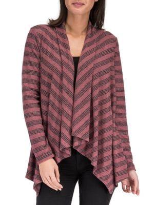 B Collection By Bobeau Amie Striped Cardigan