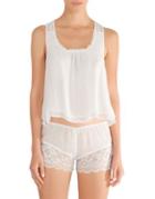 In Bloom Blue Belle Lace-trimmed Camisole And Shorts