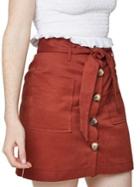 Miss Selfridge Twill Paperbag Skirt