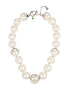 Betsey Johnson Faux Pearl Collar Necklace