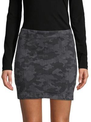 Free People Camo-print Mini Skirt