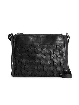 Day And Mood Elin Woven Leather Crossbody Bag