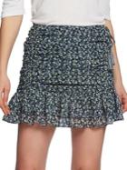 1.state Floral Ruffle Mini Skirt