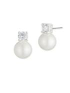 Lauren Ralph Lauren Faux Pearl And Crystal Stud Earrings