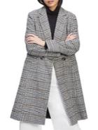 Miss Selfridge Checkered Double-breasted Coat