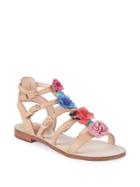 Kate Spade New York Sadia Floral Cage Leather Sandals