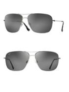 Maui Jim Cook Pines 63mm Aviator Sunglasses