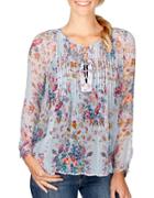 Lucky Brand Floral Sheer Blouse