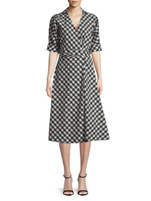 Habitual Self-tie Gingham A-line Dress