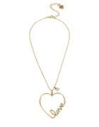 Betsey Johnson Love Heart Pendant Necklace