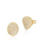 Levian 14k Honey Gold Disc Earrings With Vanilla Diamonds