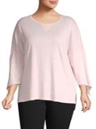 Calvin Klein Performance Plus Drop Shoulder Ruffle Sleeve Top