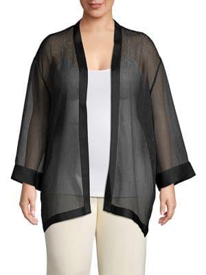 Vince Camuto Plus Lurex Chiffon Kimono