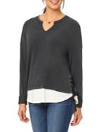 Democracy Dolman-sleeve Lace-up Top