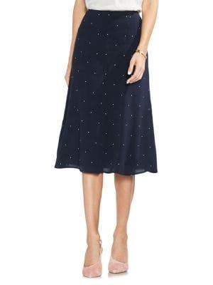 Vince Camuto Sapphire Bloom Soho Pindot Skirt