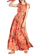 Brooks Brothers Red Fleece Floral Cotton Maxi Dress