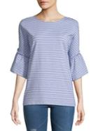 Beach Lunch Lounge Flared-sleeve Cotton Top