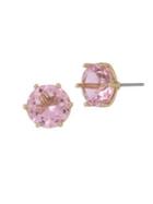 Miriam Haskell Basic Ears Pink Crystal Stud Earrings