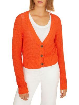 Sanctuary Knit Cotton Blend Cropped Cardigan