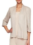 Alex Evenings 2-piece Three-quarter Sleeve Jacket & Top Set