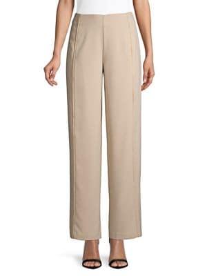 H Halston Eyelash-trimmed Wide-leg Pants