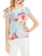 Vince Camuto Floral Drape-sleeve Blouse