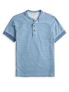 Brooks Brothers Red Fleece Striped Cotton Henley
