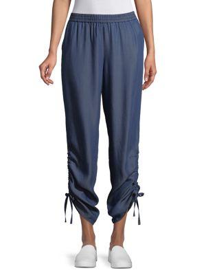H Halston Tie-leg Ankle Pants