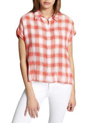Sanctuary Plaid Short Sleeve Top