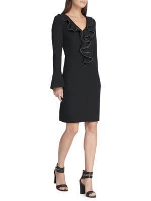 Donna Karan Ruffle Sheath Dress