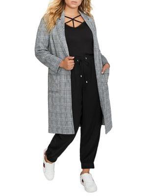 Addition Elle Michel Studio Plus Jacquard Long Jacket