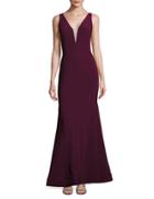Xscape Paneled Low Back Gown