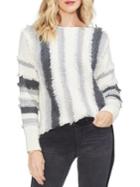 Two By Vince Camuto Gilded Rose Frayed Sweater