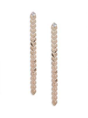 Design Lab Lord & Taylor Fishtail Linear Drop Earrings