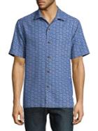 Tommy Bahama Printed Silk Button-down Shirt