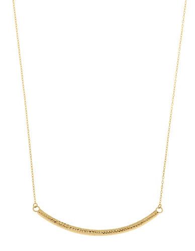 Lord & Taylor 14k Yellow Gold Curved Bar Necklace