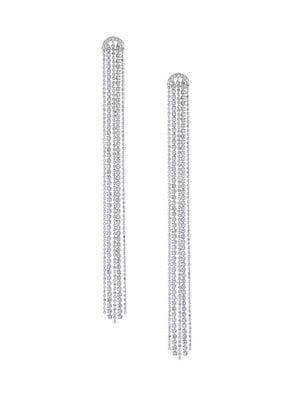 Fit Swarovski Crystal Pierced Tassel Earrings