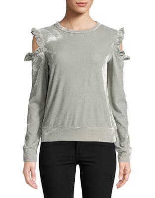 Design Lab Velvet Cold Shoulder Pullover