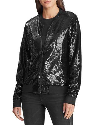 Lauren Ralph Lauren Sequined Cotton-blend Bomber Jacket