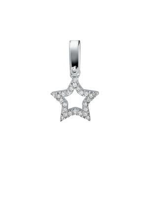 Michael Kors Sterling Silver And Crystal Star Charm