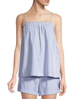 Lord & Taylor Seersucker Pj Shorts Set