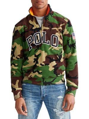 Polo Ralph Lauren Camouflage Half-zip Fleece Sweatshirt