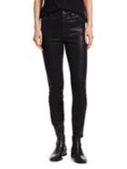 7 For All Mankind High-rise Ankle Skinny Coated Jeans